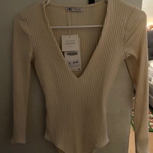 Zara bodysuit oatmeal color